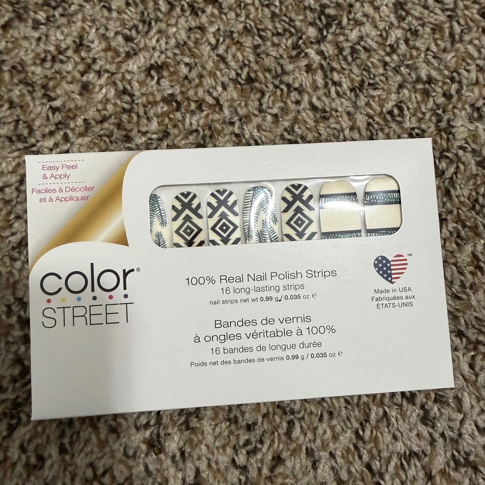 Color Street Costa Rica Escape Nail Polish Strips FDF191 Tropical Geometric 16ct